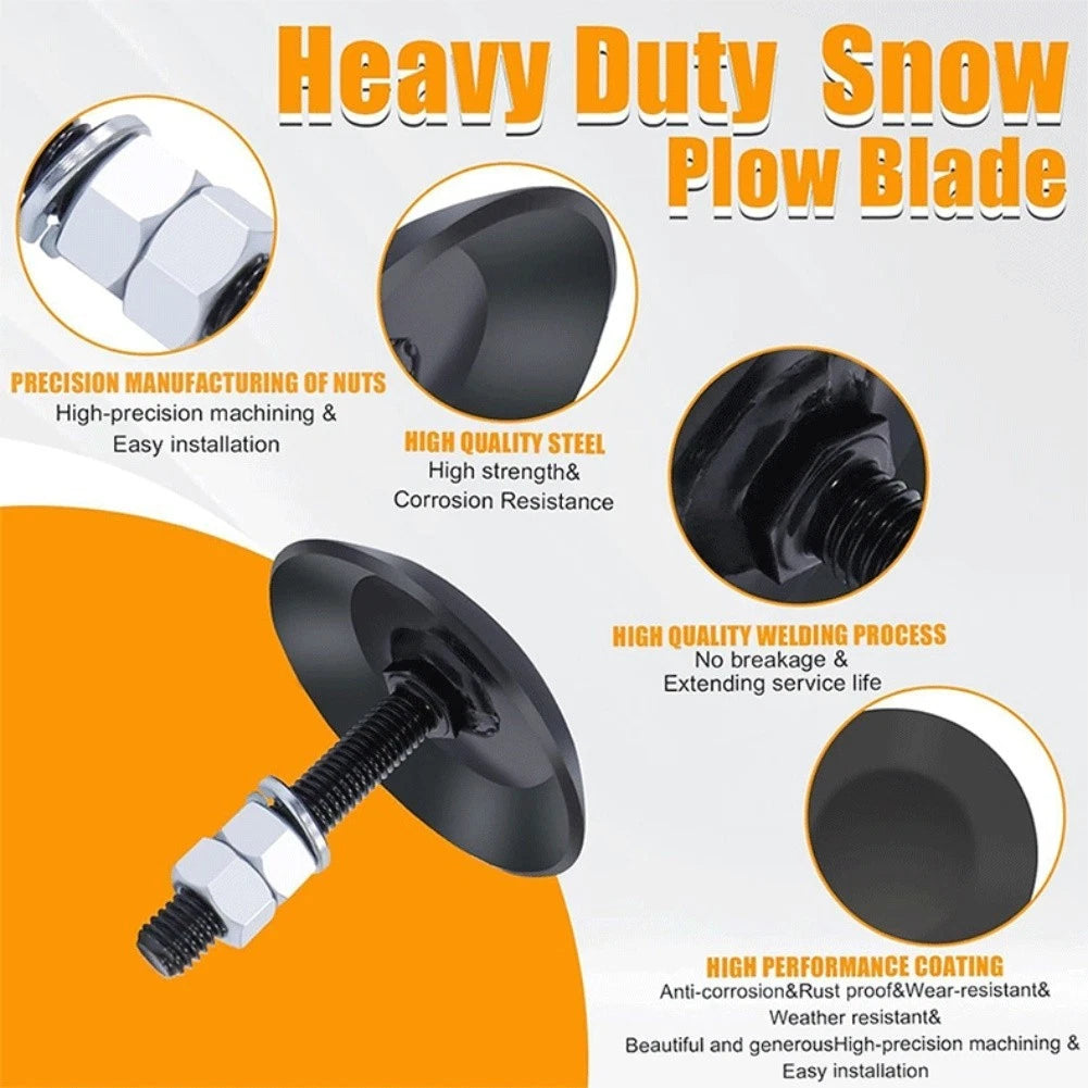 2pc Stainless Steel Snow Plow Skid Shoes for ATV UTV