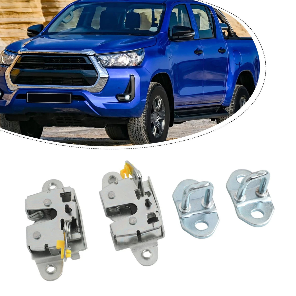 4pcs Tailgate Lock Latch Kit 657900K010 for Toyota Tacoma (2004–2015)