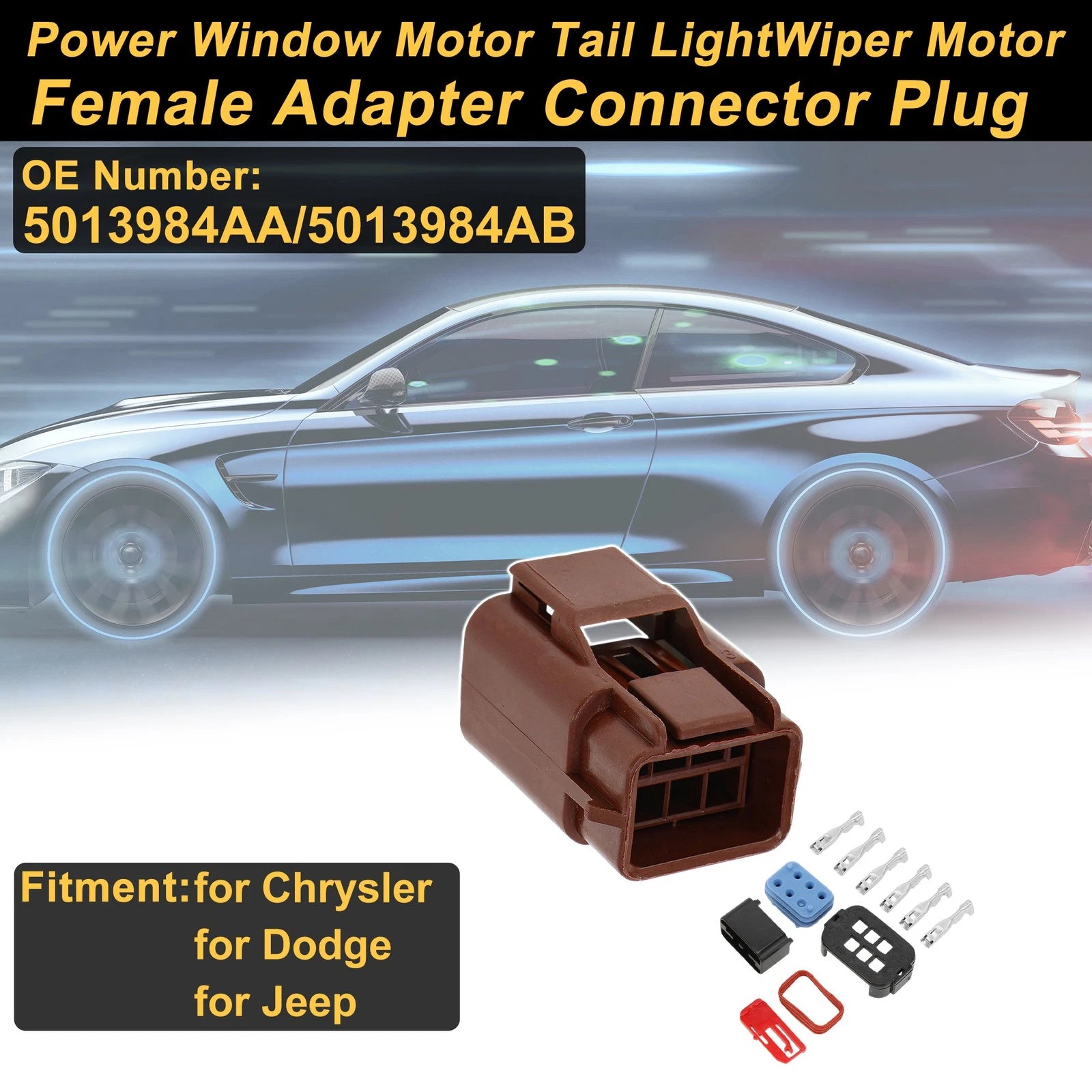 Power Window Motor Connector Plug for Chrysler (5013984AA)