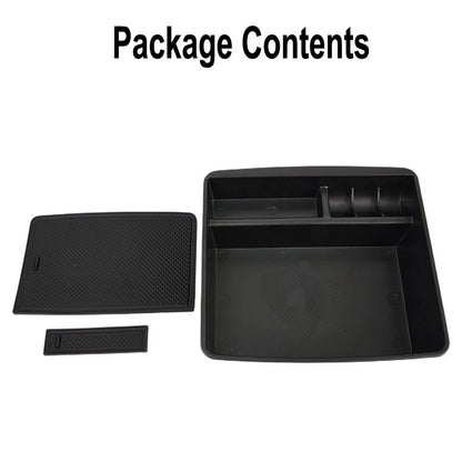 Car Storage Box Organizer for Auto Interior (17.3x16cm) Black ABS