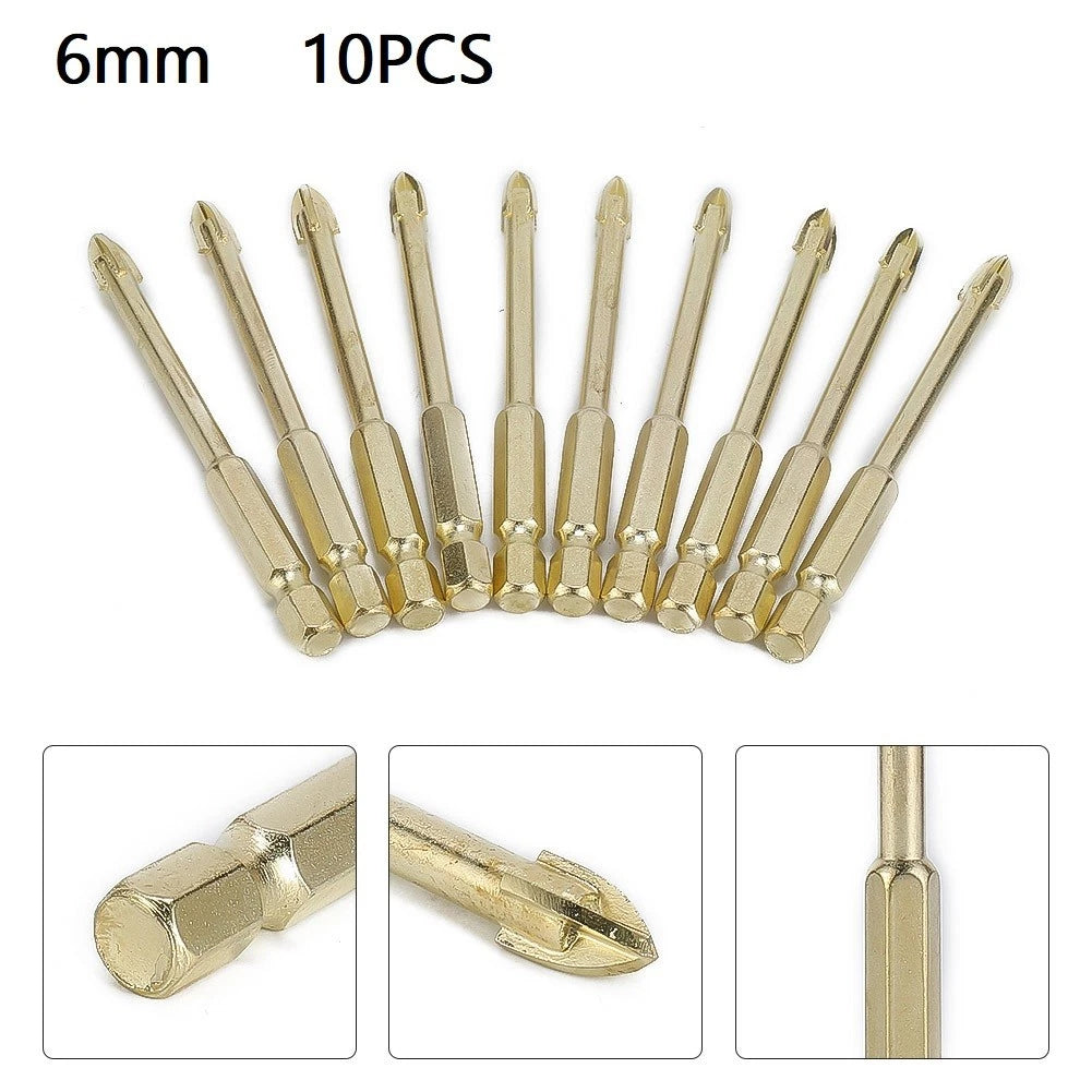 10pcs Tile Drill Bits Set for Glass