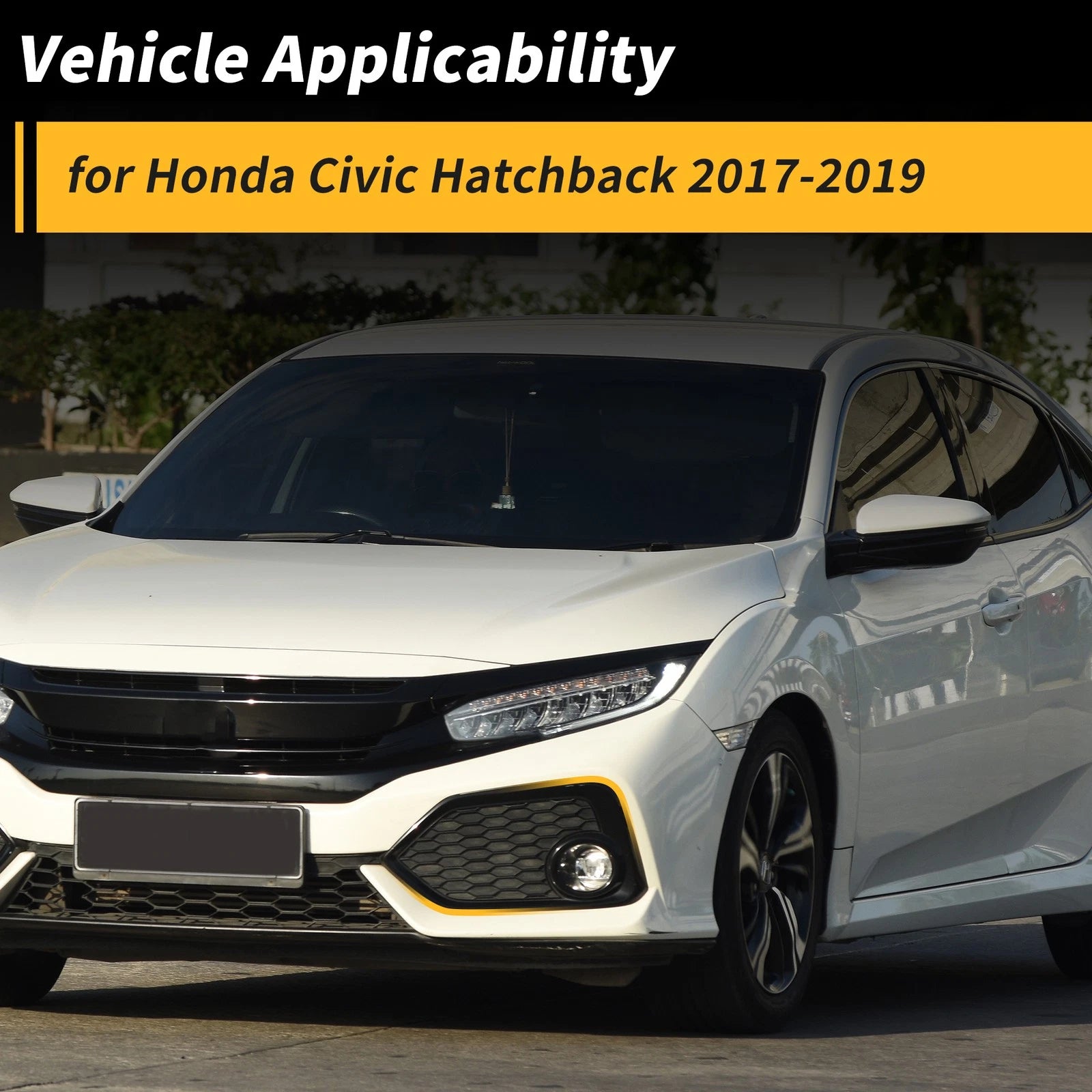 Left Side Fog Light Grill Replacement for Honda Civic Hatchback (2017–2019)