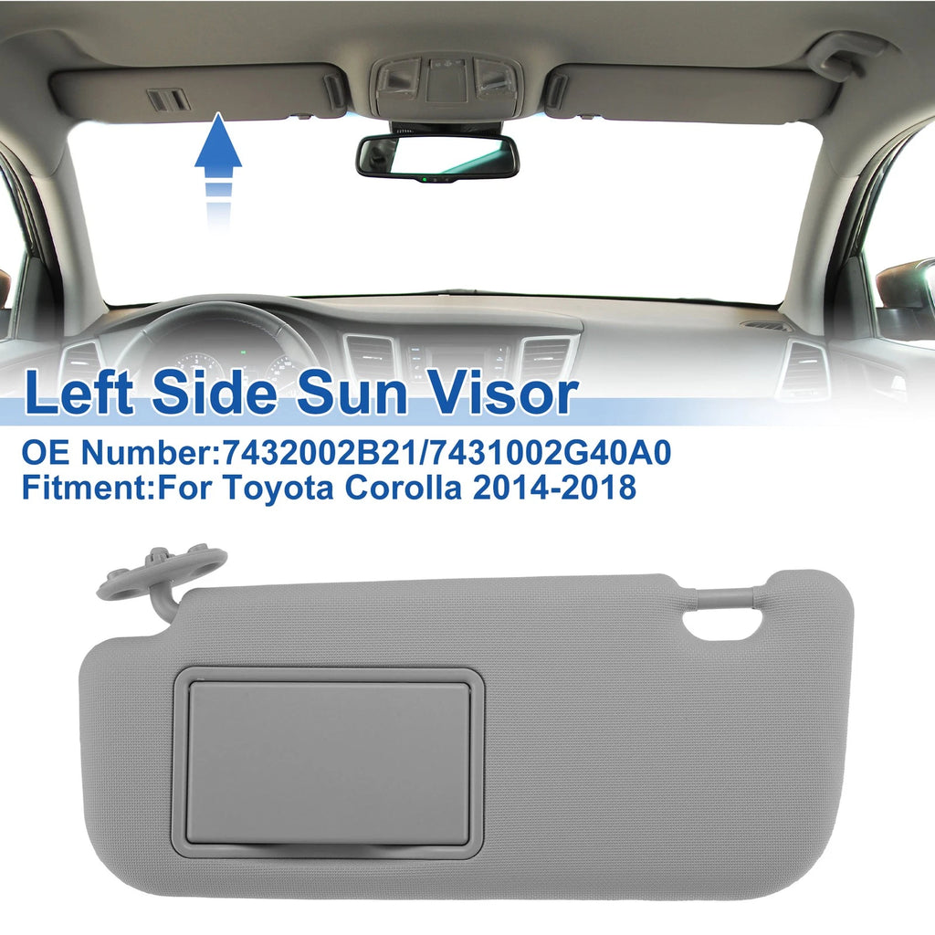Left Side Sun Visor Replacement for Toyota Corolla 2014-2018