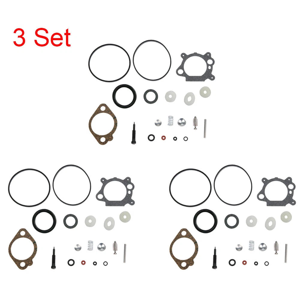 Set of 3 Carburetor Gasket Overhaul Kit for Briggs (492495, 493762, 498260)