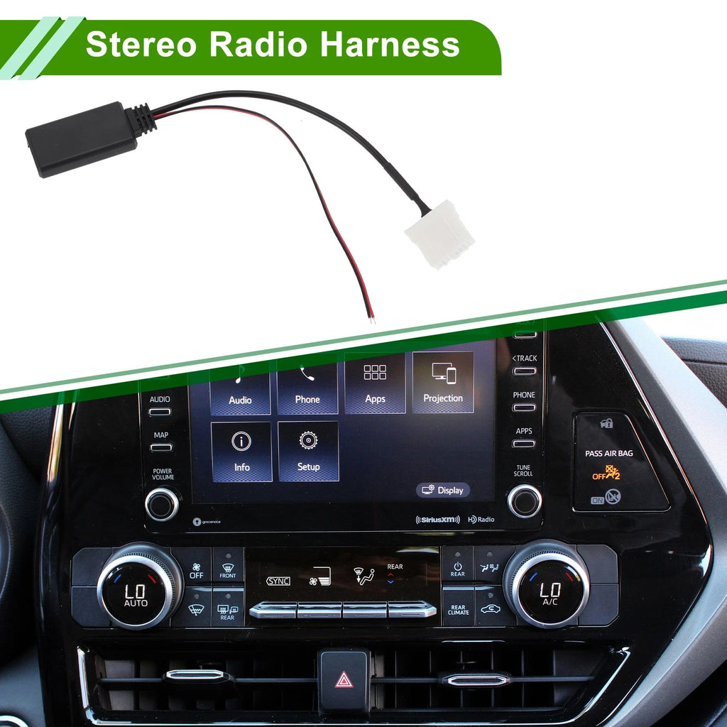 Bluetooth AUX Adapter Stereo Radio Harness for Mazda 3 (2006–2008)