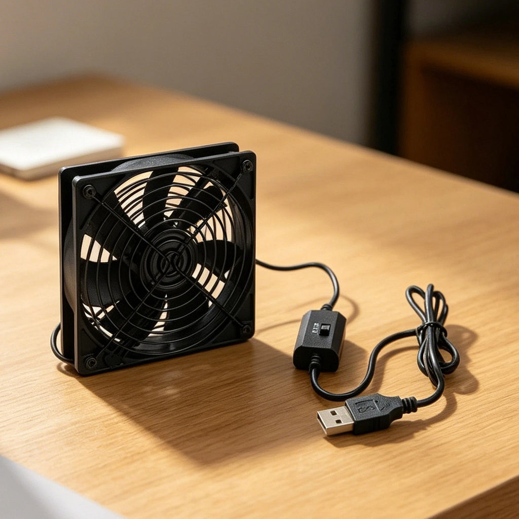 5V USB Fan for Router and PC Cooling (Adjustable Air Volume)