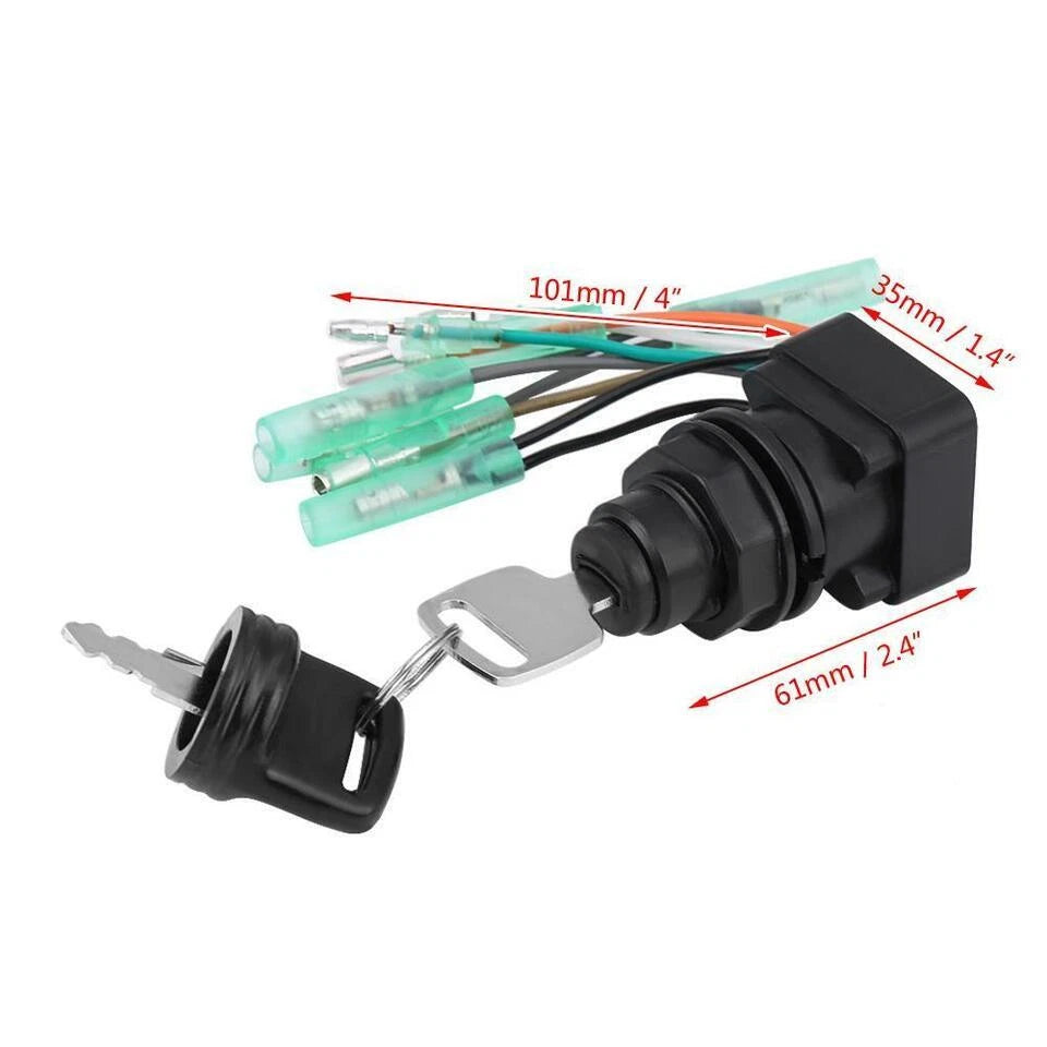 Ignition Switch & Key for Suzuki DT25-DT225 (1979–1999) 37110-92E01 37110-99E00