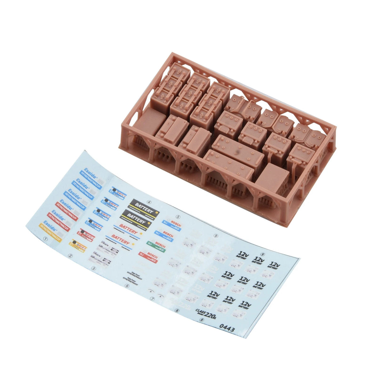 1/35 Scale Model Batteries & Stickers Decoration Kit