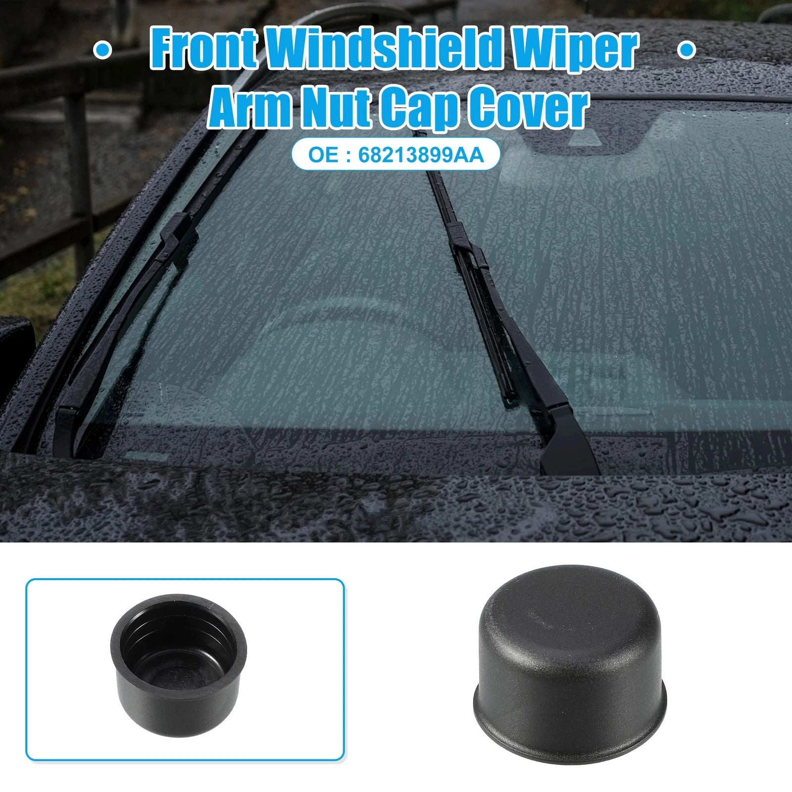 Front Windshield Wiper Arm Nut Cap for Jeep Renegade (2016–2023) No.68213899AA