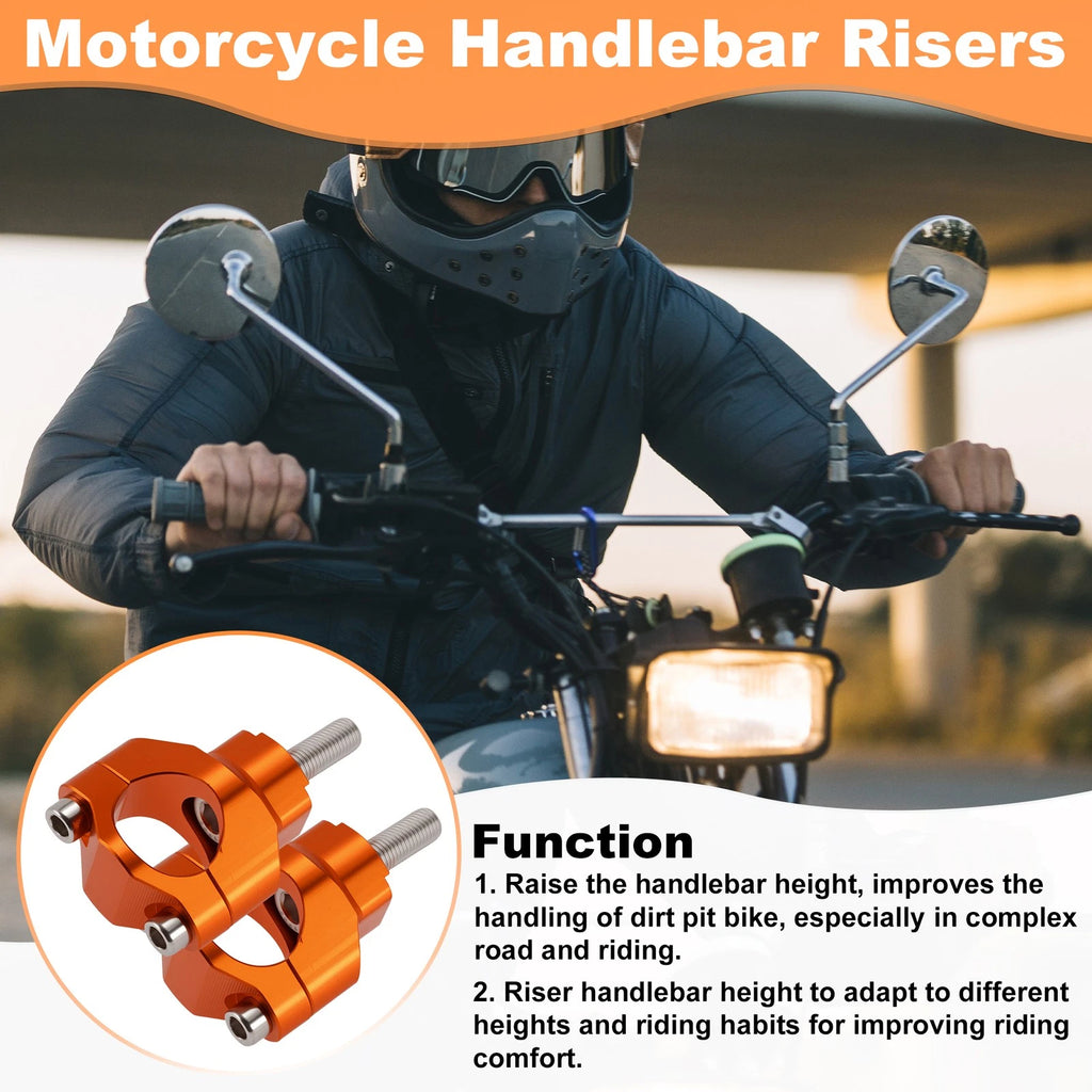 Handlebar Riser for KTM 125SX (2000–2016) - 28mm/1.1inch, Orange