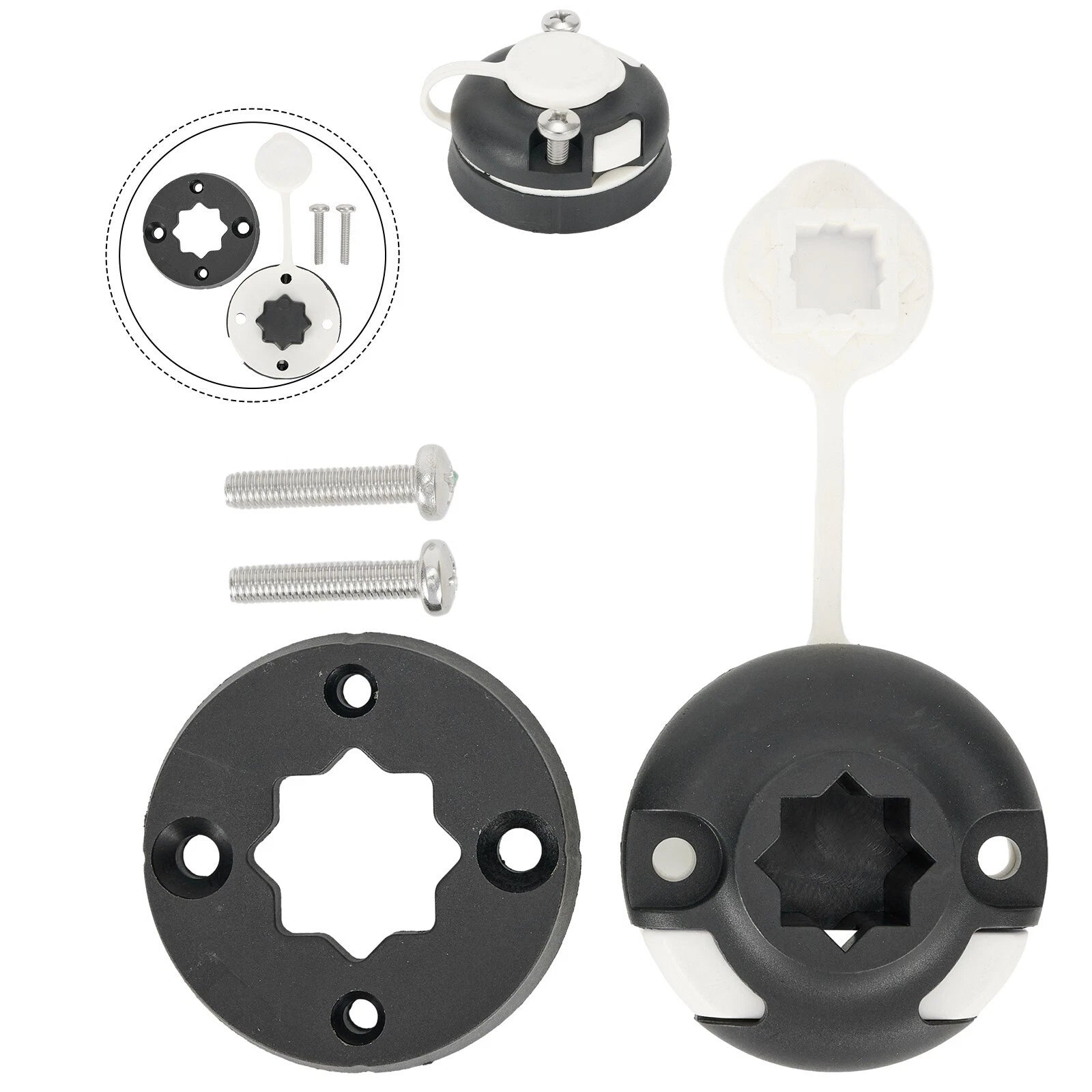 Kayak Flag Base Rail Mount for Boat Canoe (Universal Fit)
