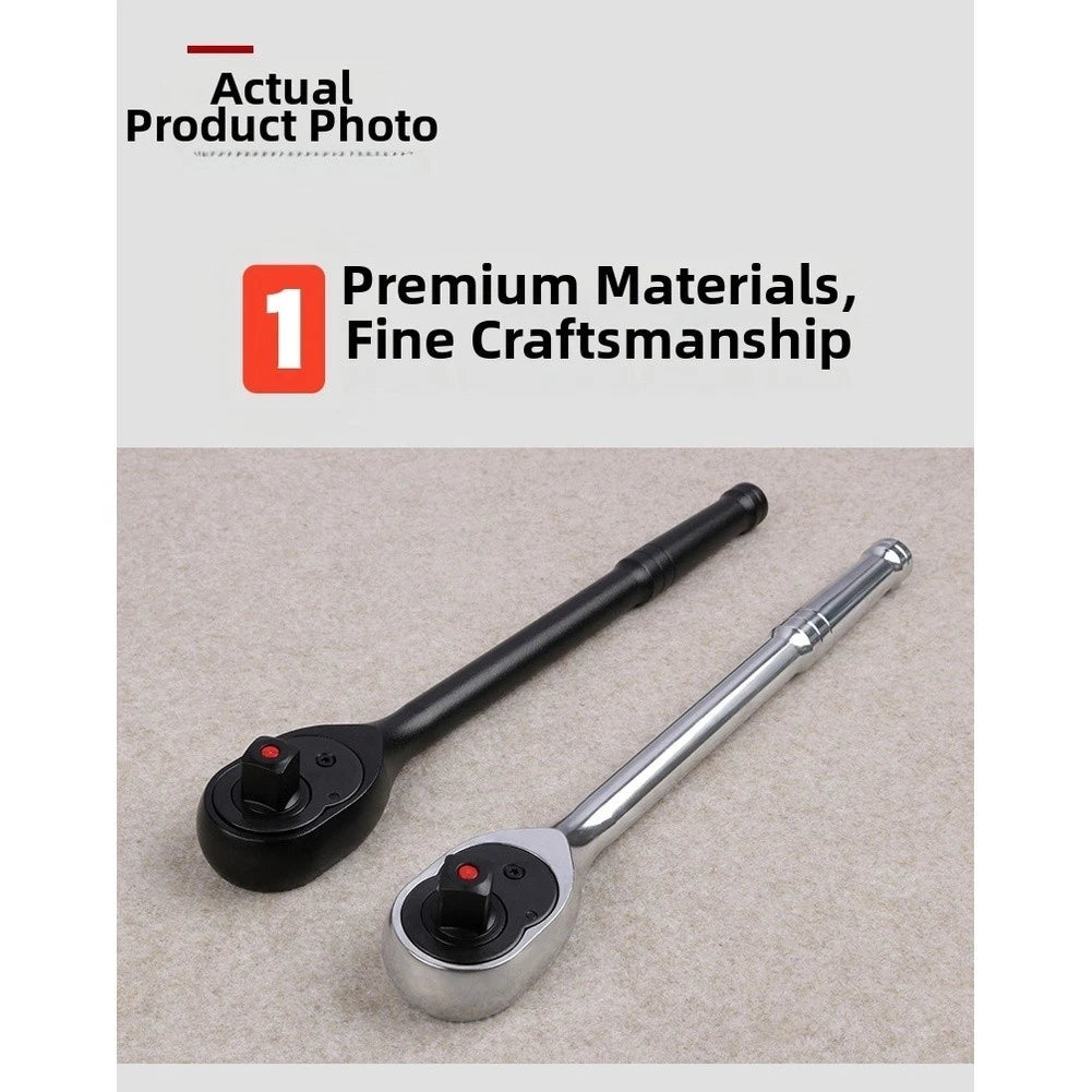 72 Tooth Ratchet Wrench 12 Drive Chrome Steel Reversible Quick Release Tool