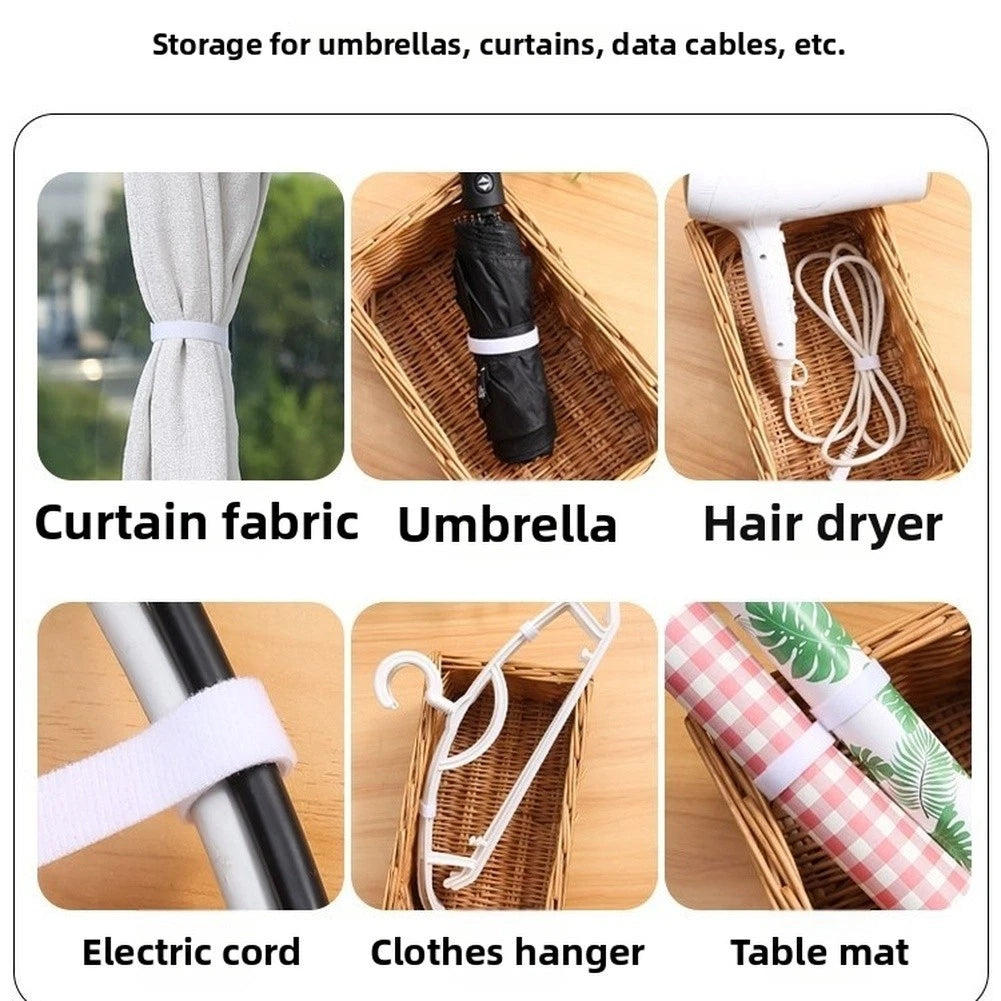 Reusable fastening straps for cable cord organizer (5M, black, gray, white)