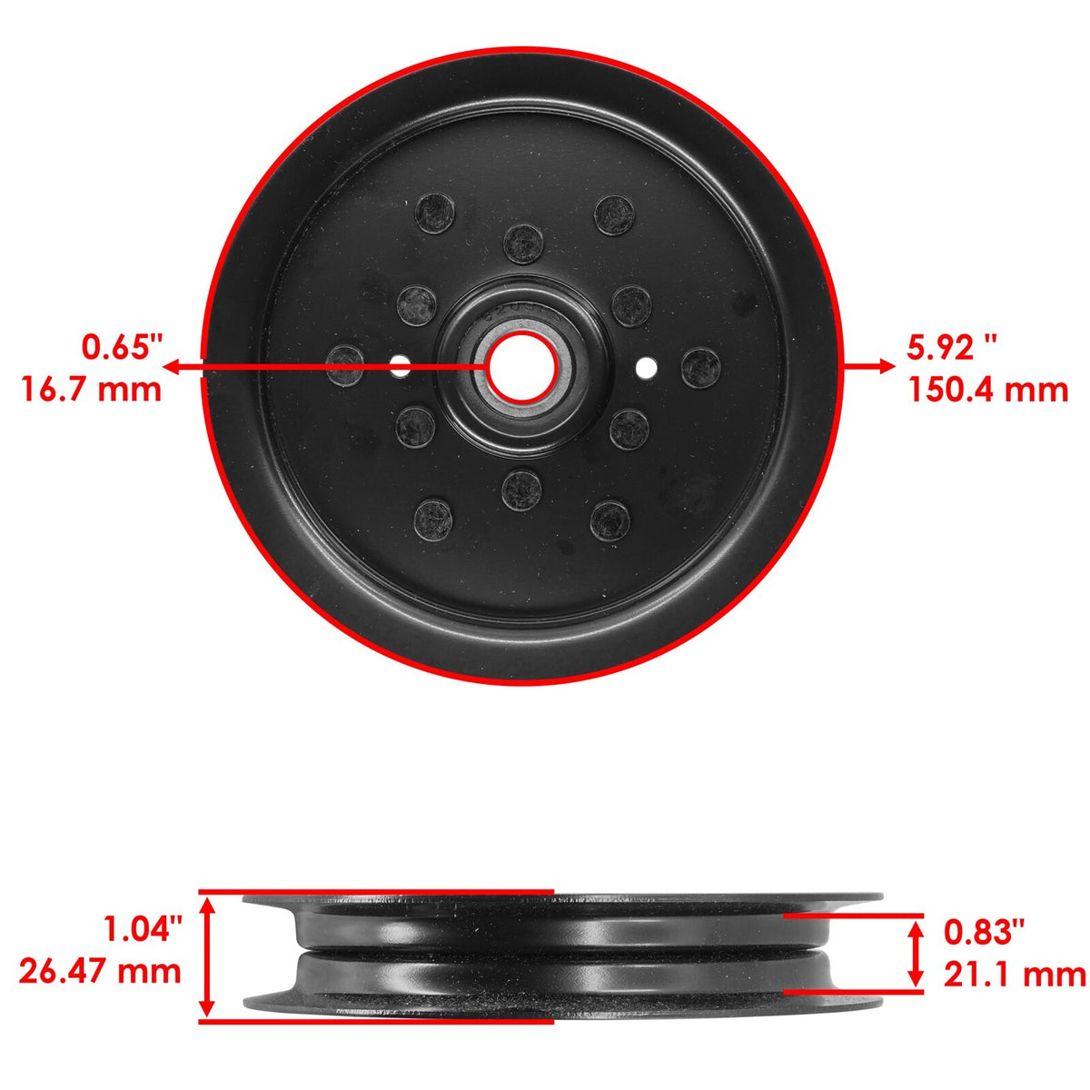 Idler Deck Pulley Replacement for John Deere 54 Inch 48 Inch (2000–2009)