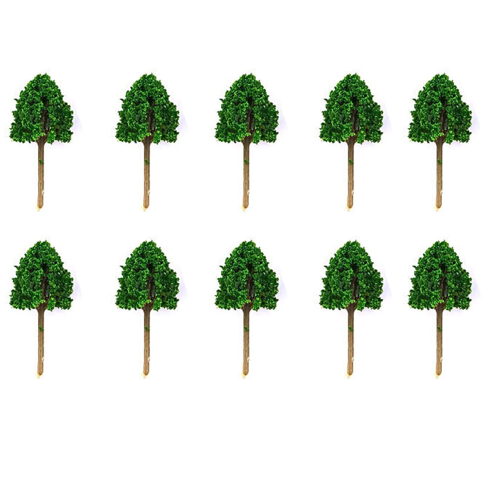 Set of 10 Model Trees for Train Railway Park Wargame Landscape