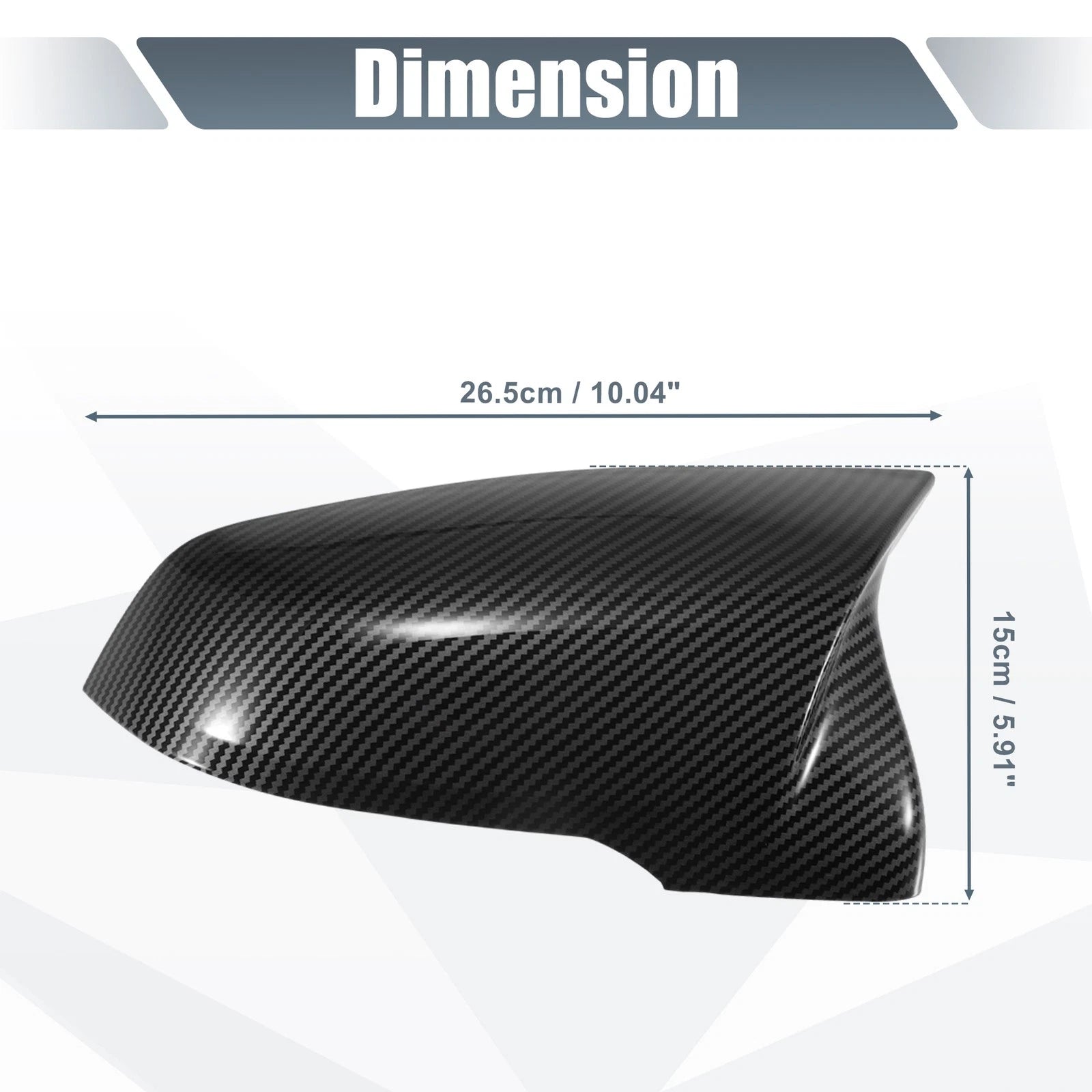 Rearview Mirror Cover Cap Replacement Carbon Fiber for BMW X1 X2 (2016–2024)