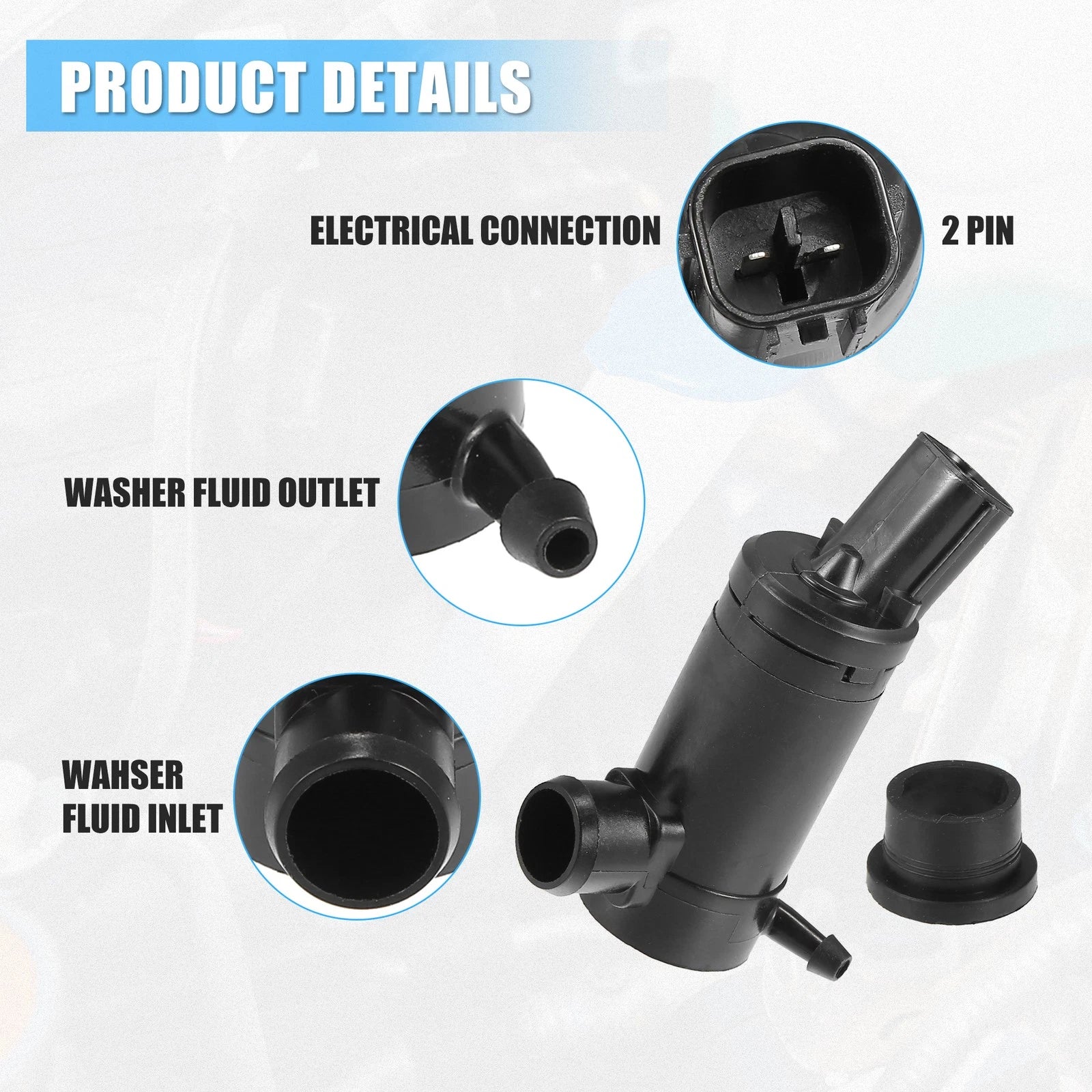 Windshield Washer Motor Pump Replacement for Subaru Forester (2010–2024)