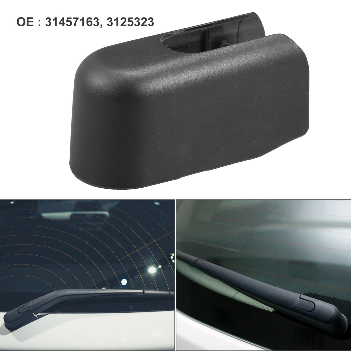 Rear Windshield Wiper Arm Nut Cover Cap 31457163 for Volvo V60 (2014–2018)