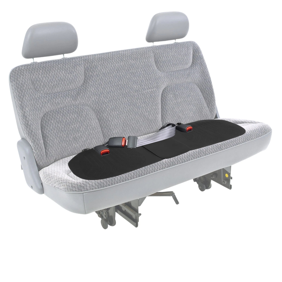 Black Nappa Leather Back Seat Cover for Rear Bench (Non-Slip, Breathable)
