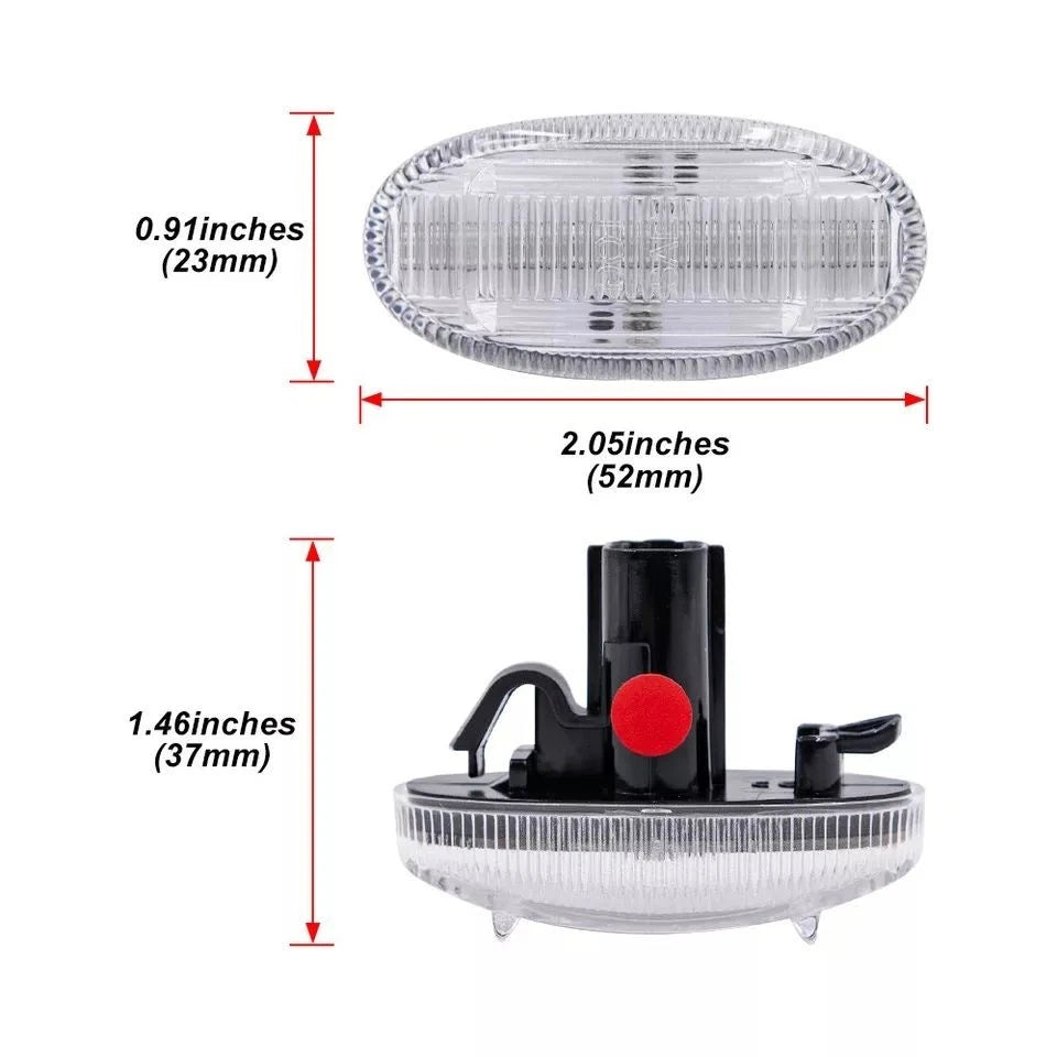Set of 4 Clear LED Front & Rear Side Marker Lights for Ford F250 F350 (2011–2018)