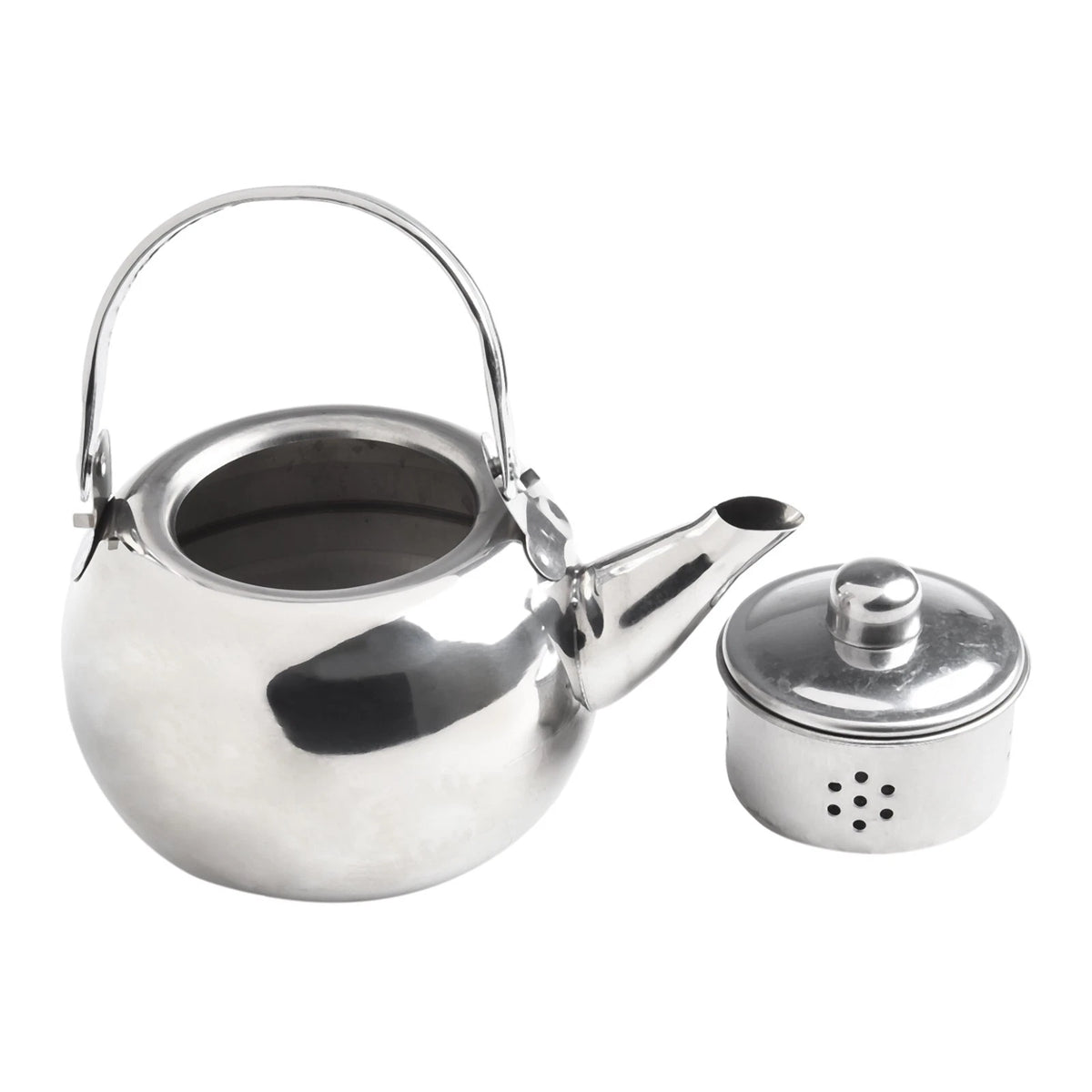 Stainless Steel Camping Teapot with Anti Scald Handle