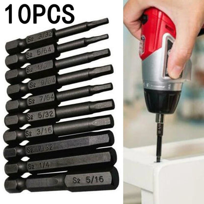 10-Piece Screwdriver Bit Set for Automotive Use