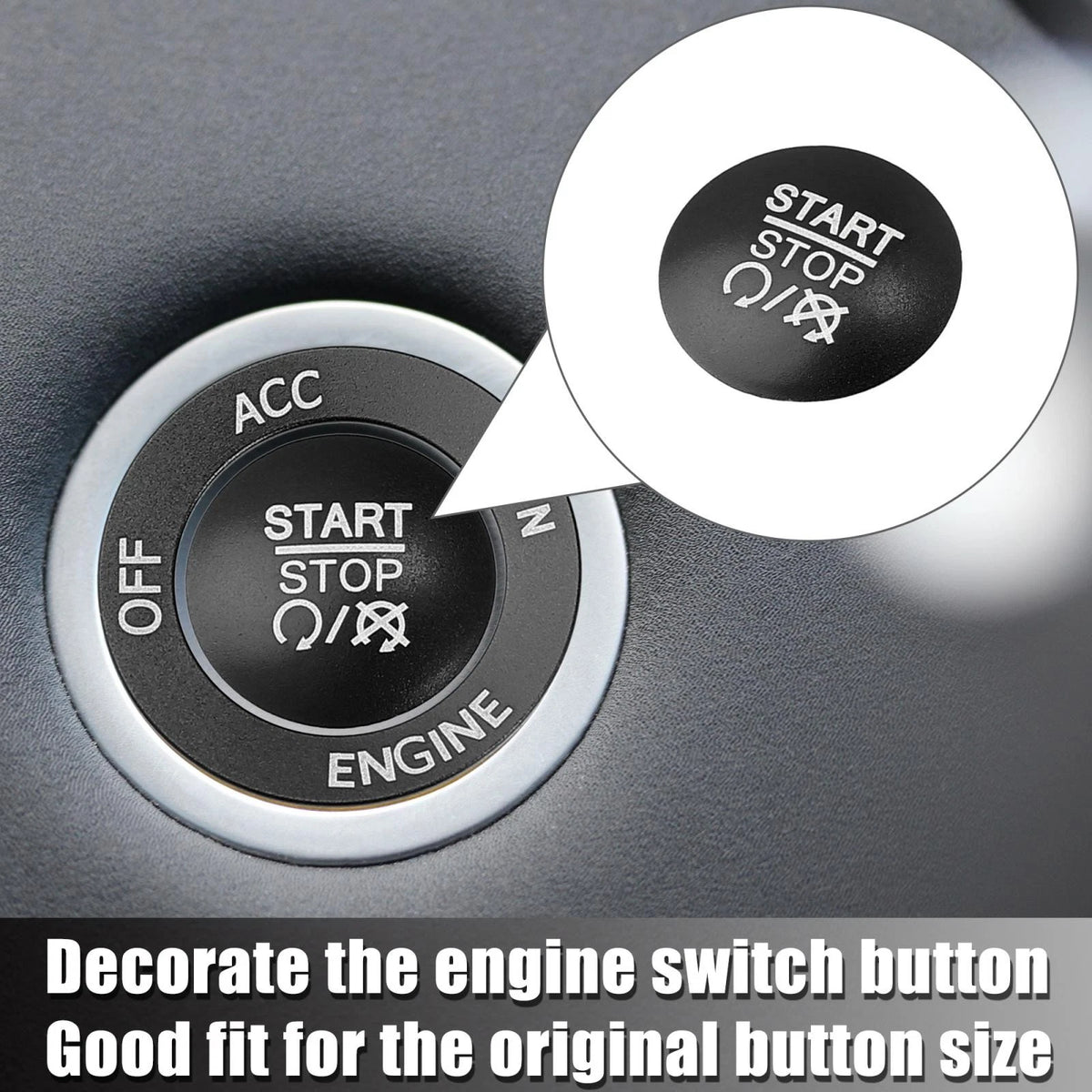 Push Start Button Cover Kit for Dodge Charger Challenger (2015–2023)