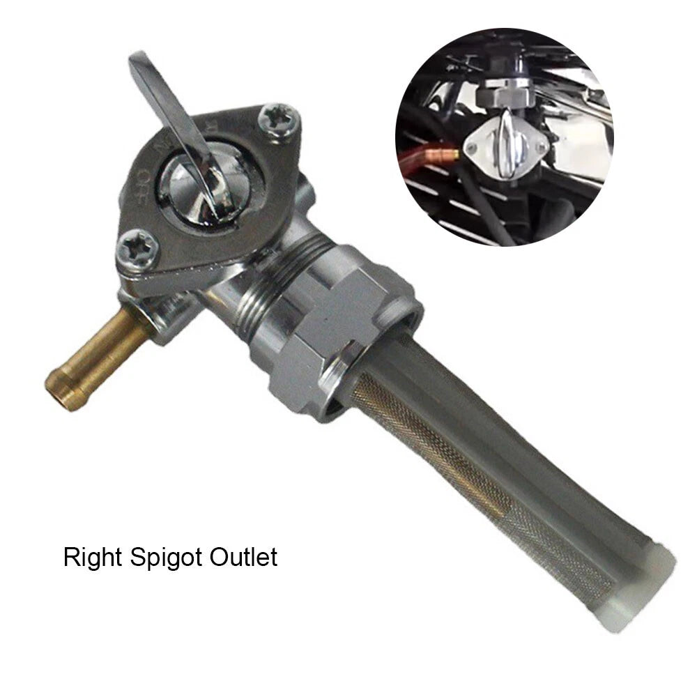 22mm Right Spigot Gas Fuel Valve Petcock for Harley Davidson (1975–1981) 62167-81 62163-75
