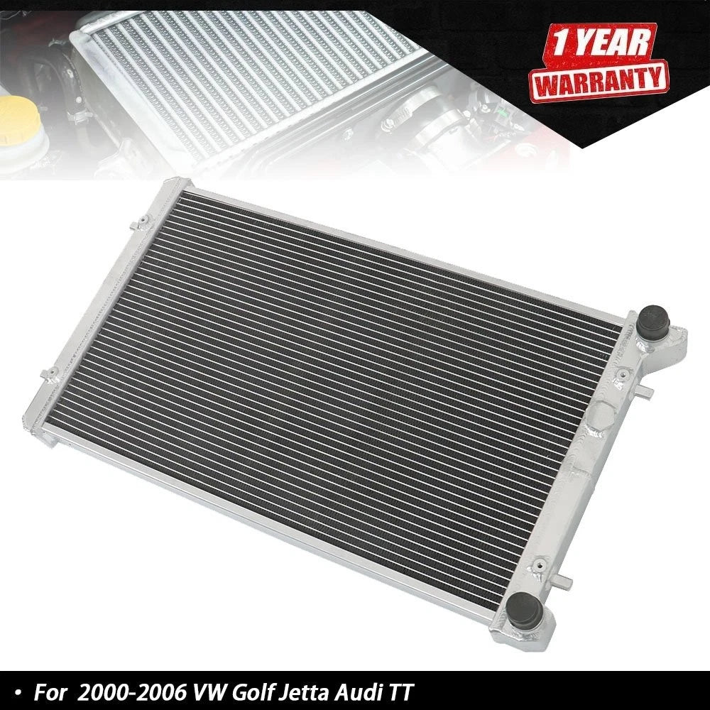 Aluminum Dual Core Cooling Radiator for VW Golf Jetta MK4 (1999–2006) 1J0121253AD