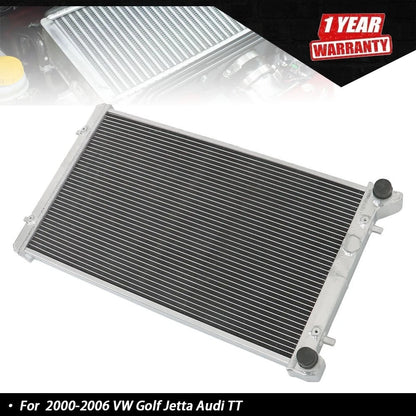 Aluminum Dual Core Cooling Radiator for VW Golf Jetta MK4 (1999–2006) 1J0121253AD