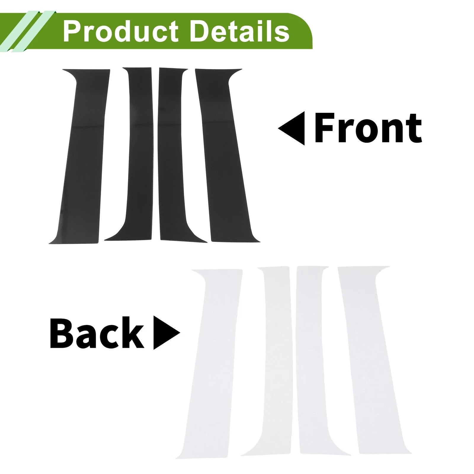 4 Pcs Door Pillar Window Trim Replacement for Chevy Silverado (2000–2006)