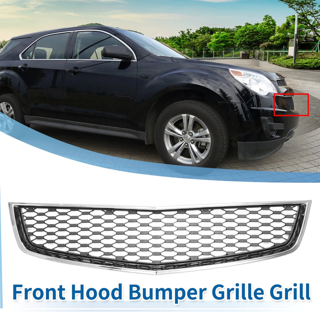 Front Bumper Grille for Chevrolet Equinox (2010–2015) Chrome Silver Tone
