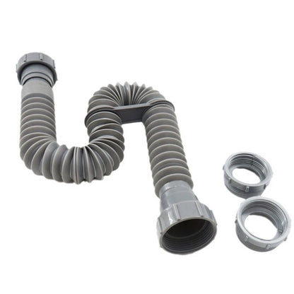 Flexible Adjustable Sink Drain Pipe Hose with Double Ended Tube Brackets