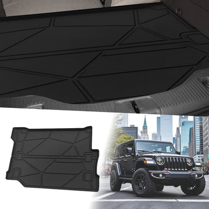 Flat Face Cargo Liner Rear Trunk Mat for Jeep Wrangler JL (2018–2023) TPE
