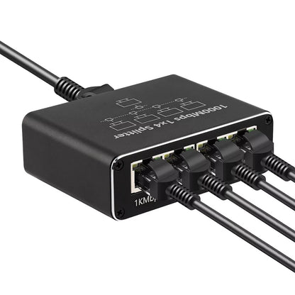 RJ45 Gigabit Ethernet Splitter for LAN Network (1 IN 4 Out)
