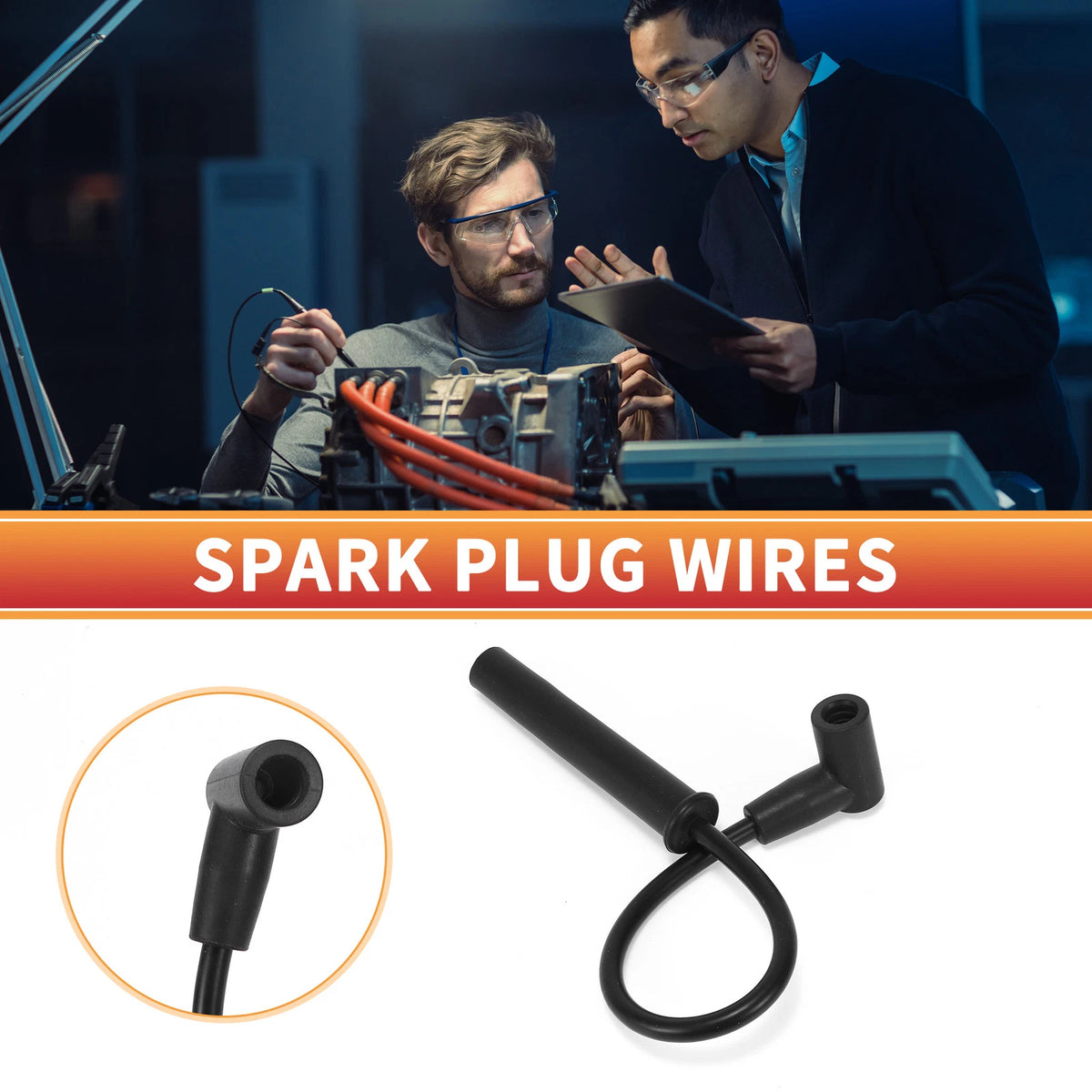 Set of 4 Spark Plug Wire Ignition Coil Cables No. 21024472 for Saturn SC1 (1991–2002)