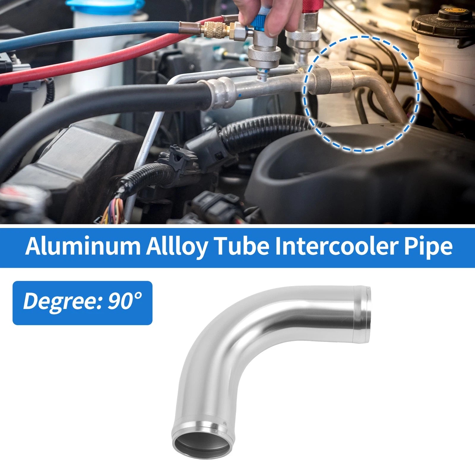 1.5" OD 90° Intercooler Pipe for Universal Applications
