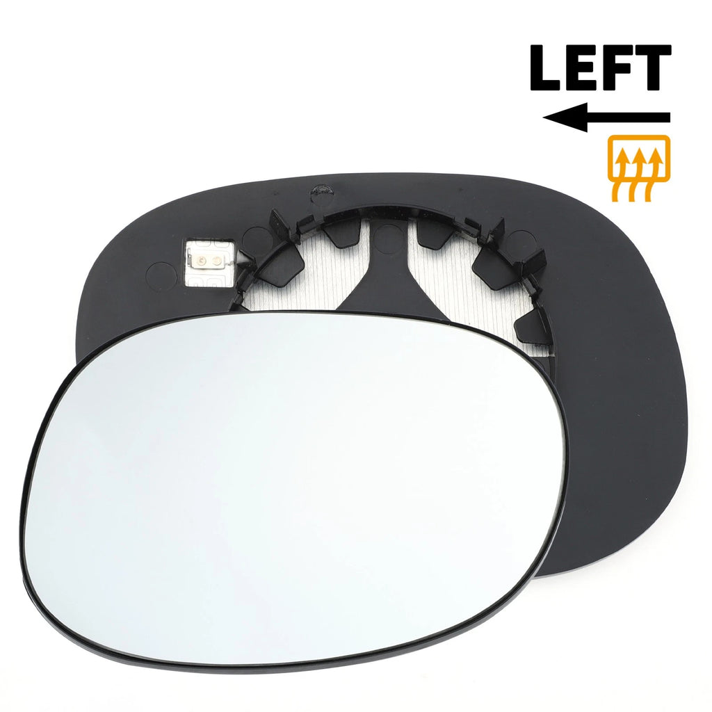 Left Side Heated White Mirror Glass for Citroen C2 C3 (2003–2009)