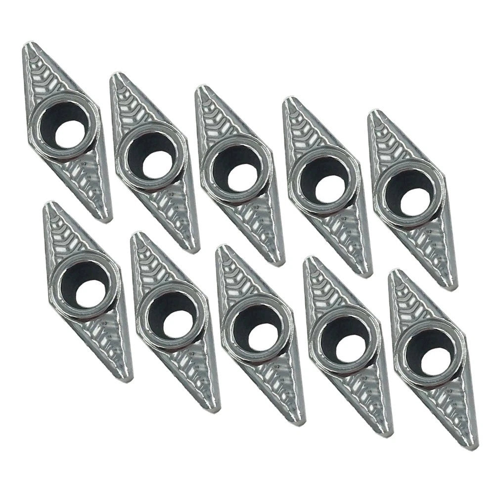 10pcs Carbide Turning Inserts VCGT110308AK for Aluminum Alloy Lathe Use