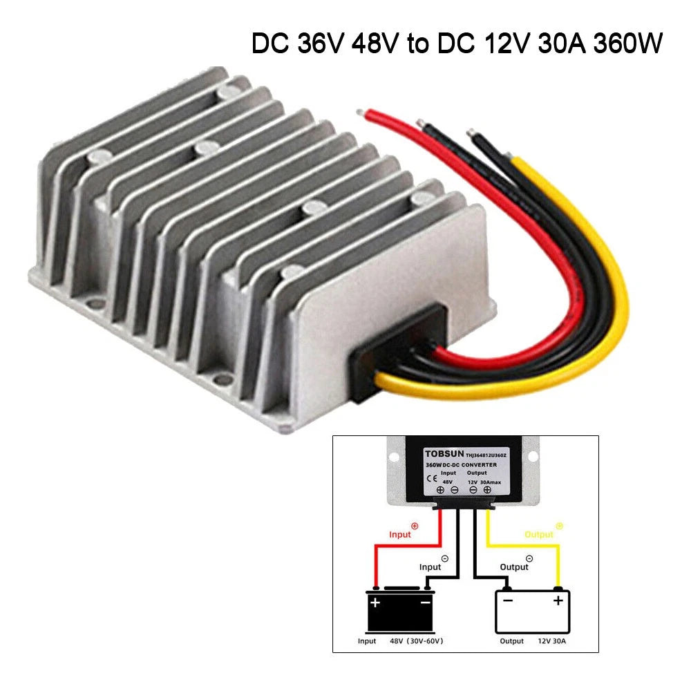 Power Converter Regulator Parts DC 48V Step-Down to DC 12V 30A 360W Waterproof
