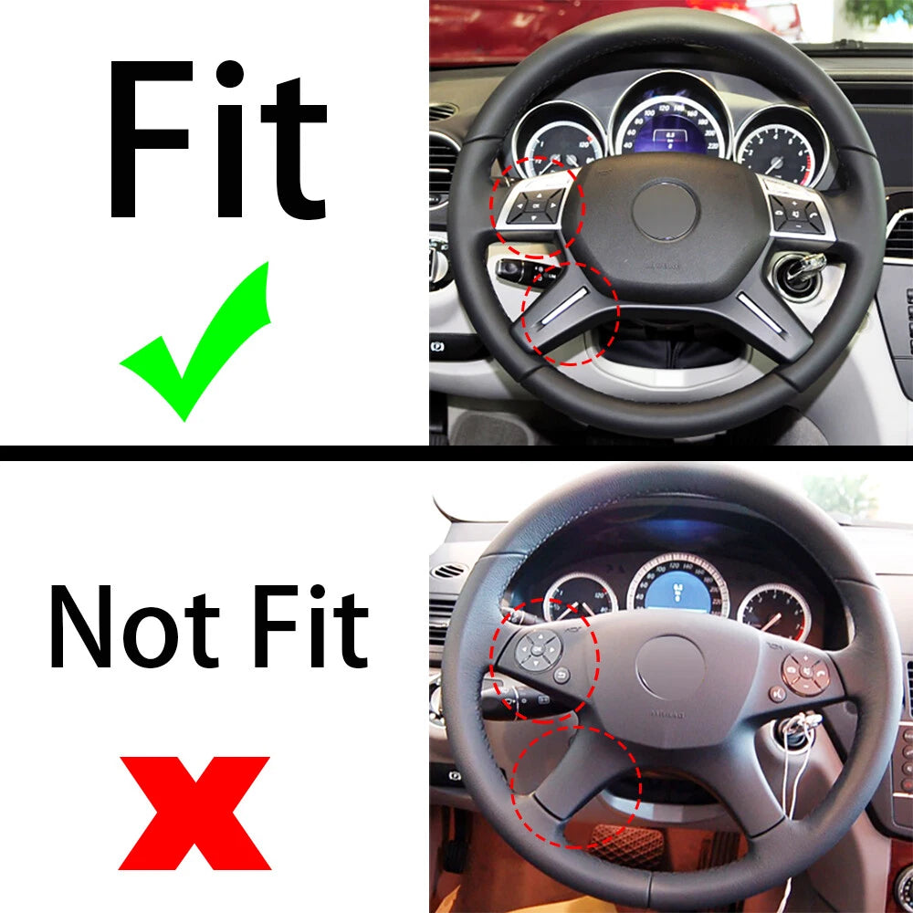 Carbon Look Steering Wheel Trim Cover for Mercedes-Benz ML-Class W166 (2011–2014)