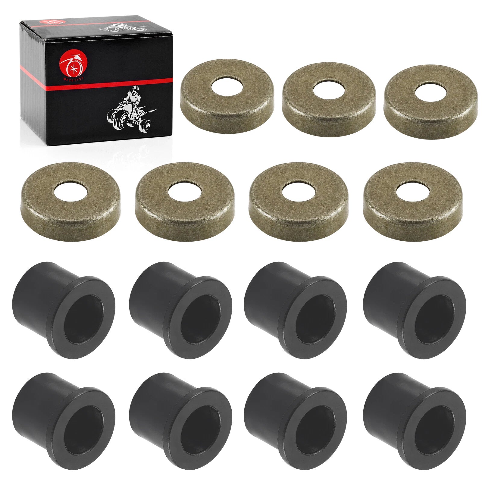 8x Front A Arm Bushing & Cap Kit for Polaris Outlaw 50 90 110 (2007–2021)