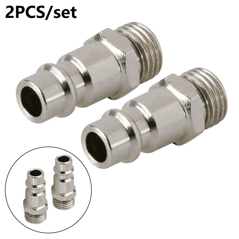 Set of 2 Euro Male Release Fitting 1/4in Quick Release 32mm