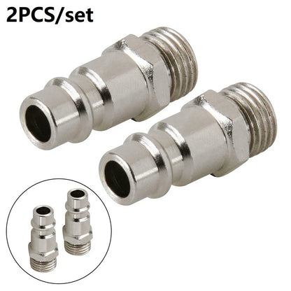 Set of 2 Euro Male Release Fitting 1/4in Quick Release 32mm