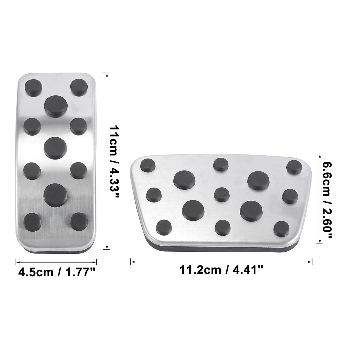 Accelerator Gas Brake Foot Pedal Pads Cover Kit for Toyota Highlander (2011–2017)