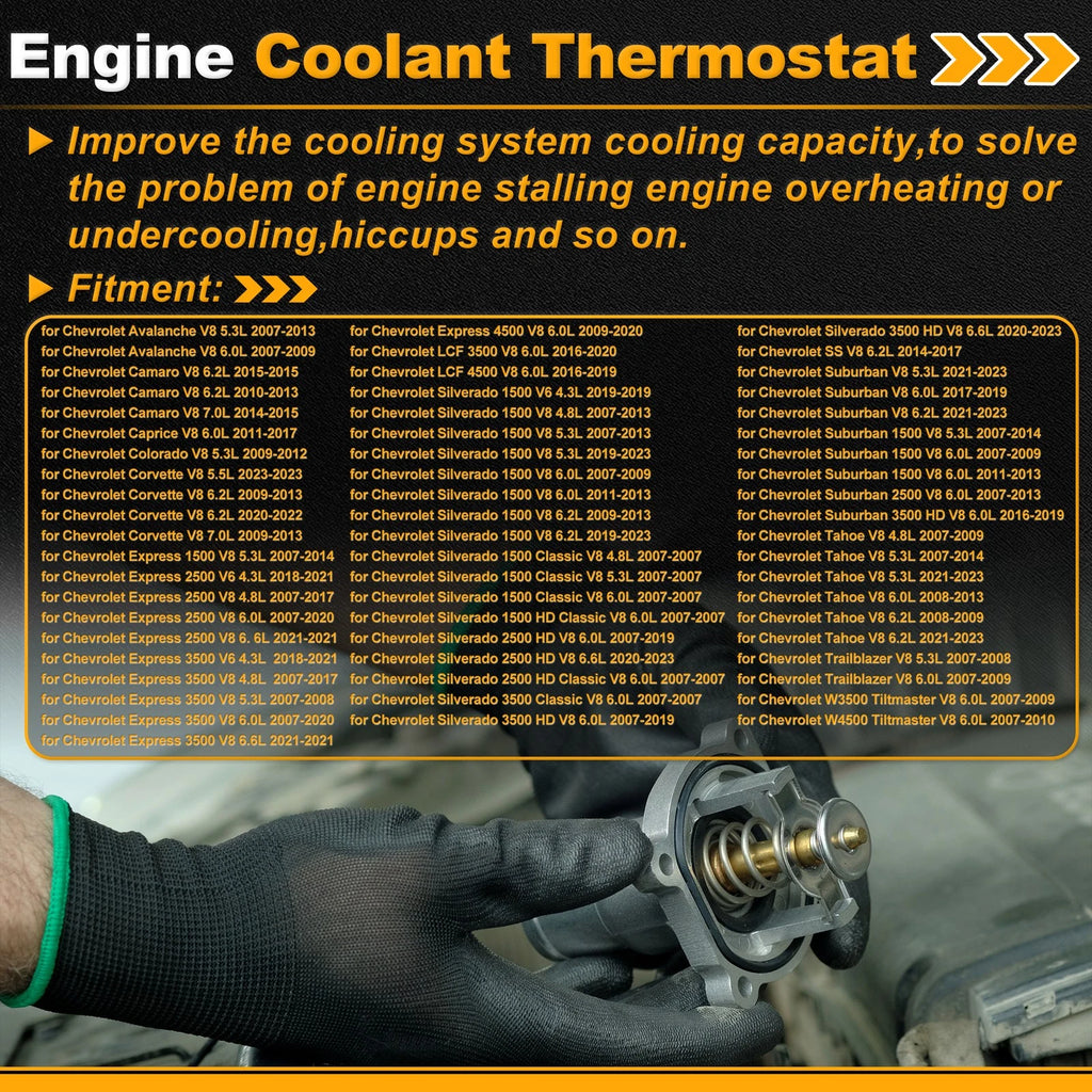 Engine Coolant Thermostat Replacement for Chevrolet Avalanche V8 5.3L (2007–2013)
