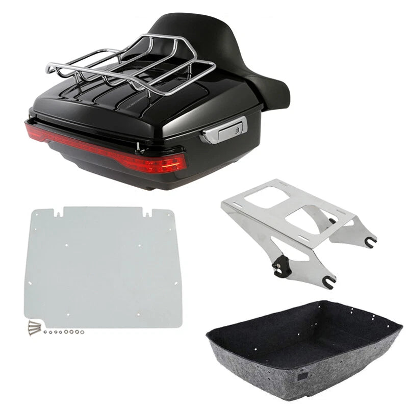 Trunk Backrest Luggage Rack Light Base Plate for Harley Touring (2014–2026)