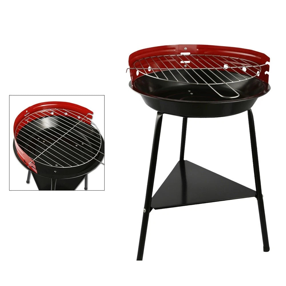 Charcoal Grill Round 35 cm with Protective Foot and Wind Cover