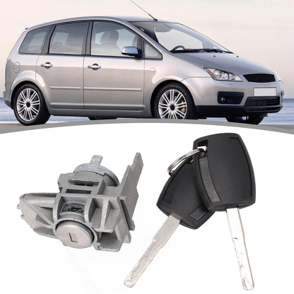Front Left Door Lock Cylinder with Key for Ford Focus CMax SMax (2007–2018)