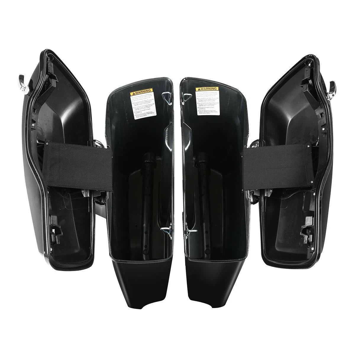 4" Stretched Hard Saddlebag & Conversion Brackets for Harley Softail (1984–2017)